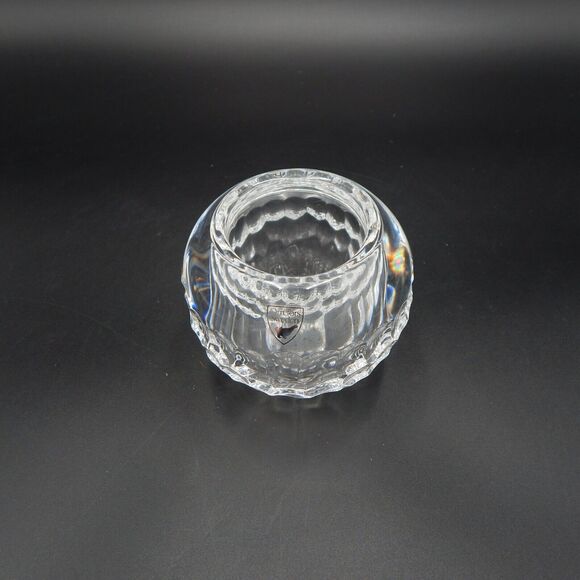 Orrefors Crystal Sphere Thumbprint Tealight Candle Holder Germany - Picture 7 of 9